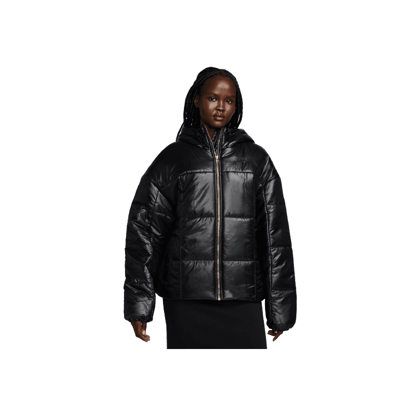 Achat doudoune NIKE femme SPORTSWEAR PE SHINE PUFFER noire face Achat doudoune NIKE femme SPORTSWEAR PE SHINE PUFFER noire face