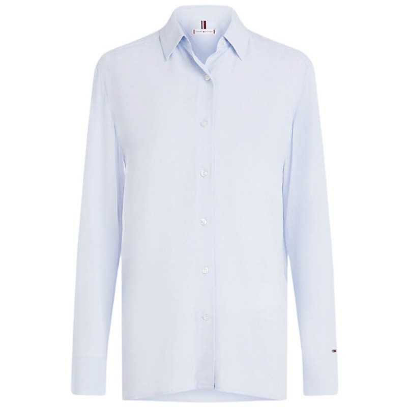 achat Chemise Tommy Hilfiger Femme VISCOSE CREPE FLUID Bleu face