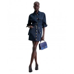 achat Mini jupe en Denim Tommy Hilfiger Femme Taille-haute Bleu look tenue