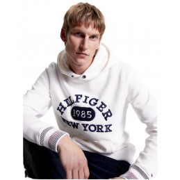 achat Sweatshirt à capuche Tommy Hilfiger Homme MONOTYPE COLLEGIATE Blanc face