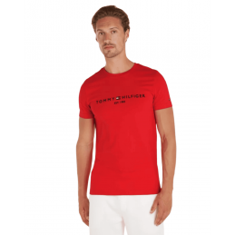 achat T-shirt Tommy Hilfiger Homme LOGO Rouge tenue look
