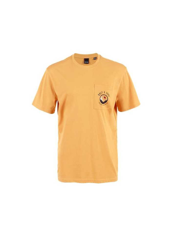 achat T-shirt Only & Sons Homme ONSTHIERRY REG Jaune face