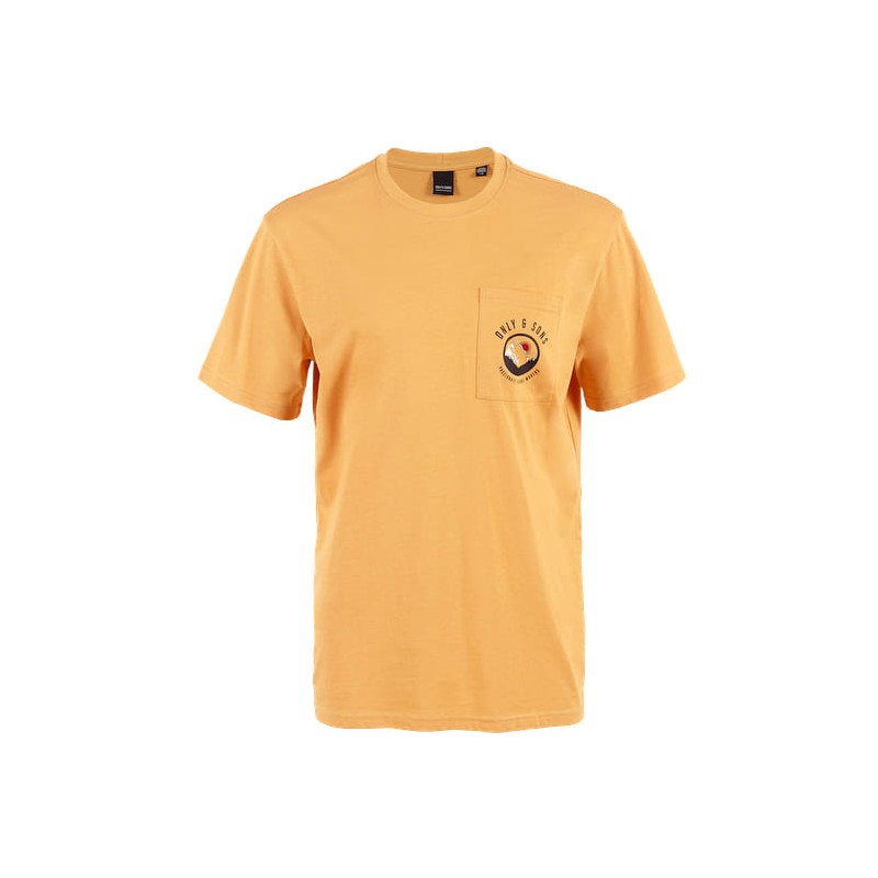achat T-shirt Only & Sons Homme ONSTHIERRY REG Jaune face