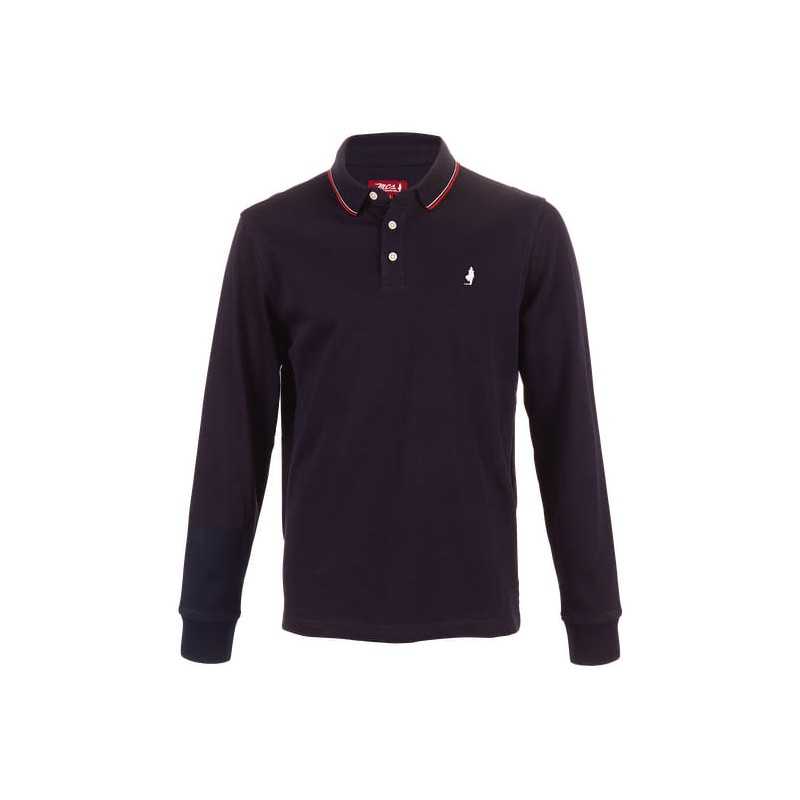 achat Polo MCS Homme manches longues JERSEY Bleu face