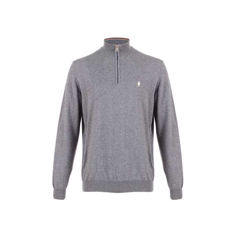 achat Pull à col demi zip MCS Homme Gris face