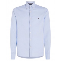 achat Chemise Tommy Hilfiger Homme en Dobby brossé Bleu face