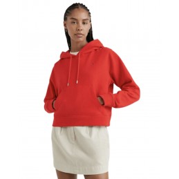 achat Sweatshirt à capuche Tommy Hilfiger Femme 1985 MODERN Rouge détails