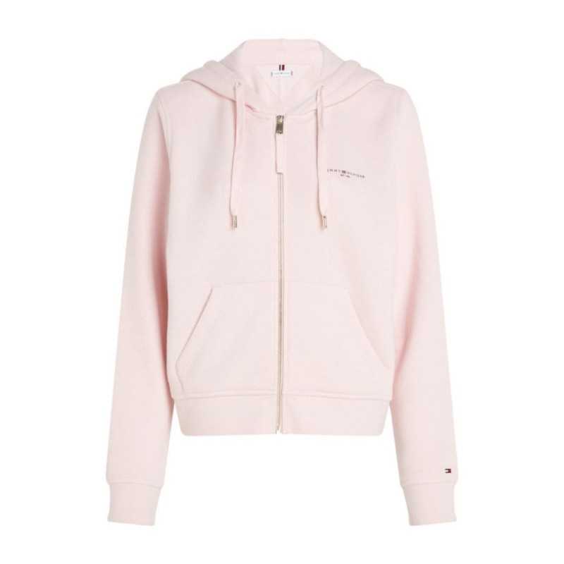 achat Sweat à capuche zippé Tommy Hilfiger Femme 1985 REG MINI CORP Rose face