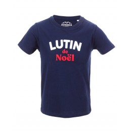 achat T-shirt Monsieur T-shirt Lutin de Noël Enfant Bleu face