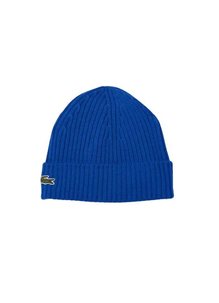 achat Bonnet LACOSTE adulte CORE ESSENTIALS bleu face