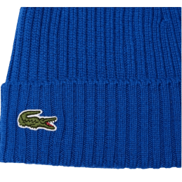 achat Bonnet LACOSTE adulte CORE ESSENTIALS bleu logo