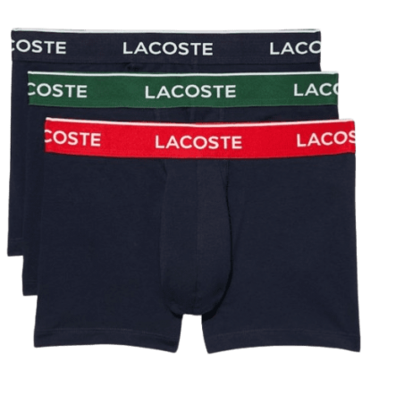 achat Lot de 3 boxers LACOSTE COURT tricolore face