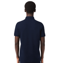 achat POLO LACOSTE homme CORE ESSENTIALS bleu dos