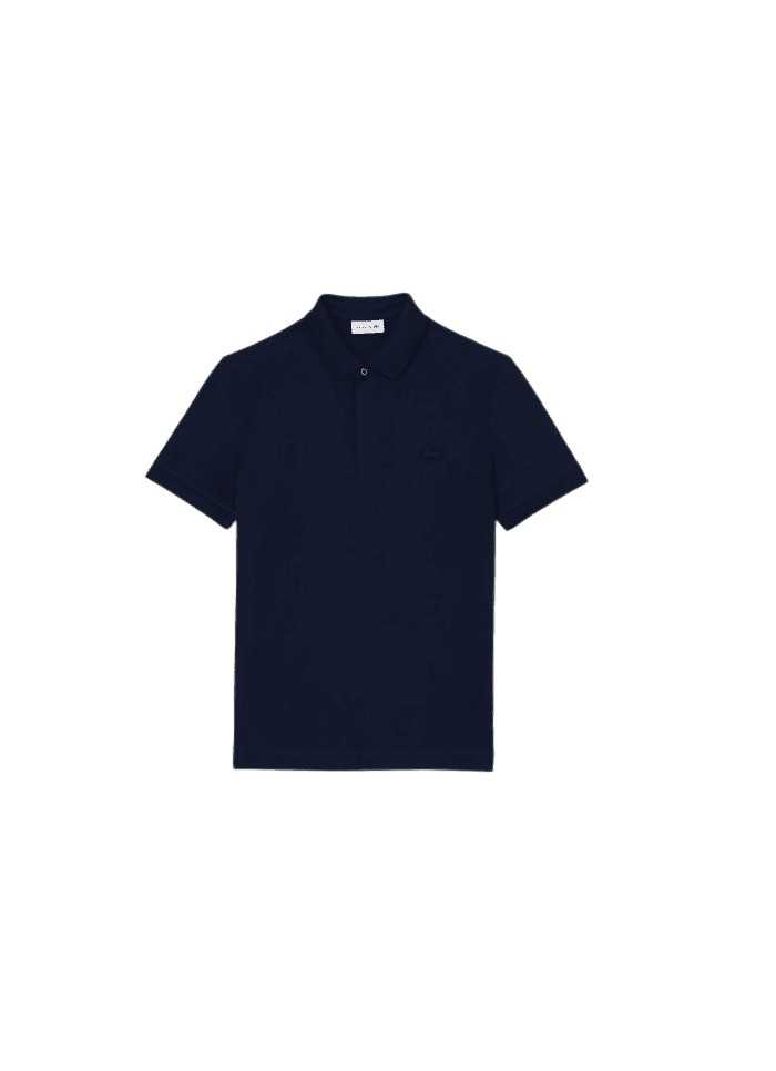 achat POLO LACOSTE homme CORE ESSENTIALS bleu face