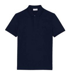 achat POLO LACOSTE homme CORE ESSENTIALS bleu face