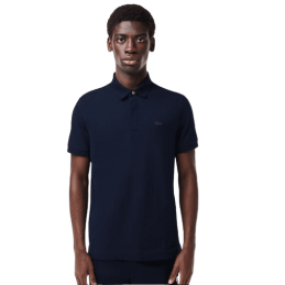 achat POLO LACOSTE homme CORE ESSENTIALS bleu porté