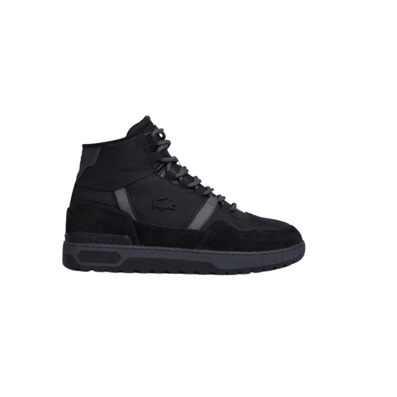 achat Sneakers LACOSTE homme T-CLIP WNTR MID  noir profil
