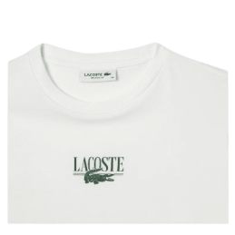 achat T-shirt LACOSTE femme CORE GRAPHICS blanc logo