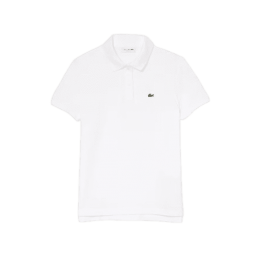achat Polo LACOSTE femme REGULAR FIT blanc face