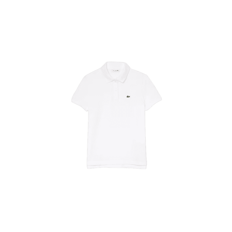 achat Polo LACOSTE femme REGULAR FIT blanc face