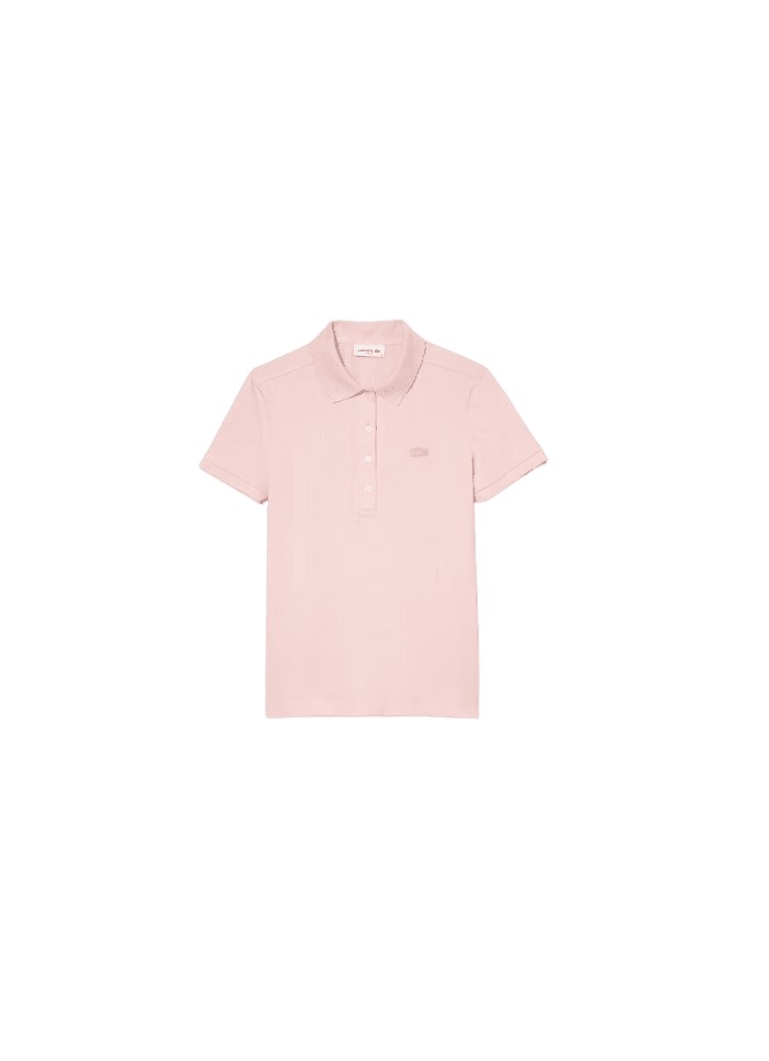achat Polo LACOSTE femme SLIM FIT rose face