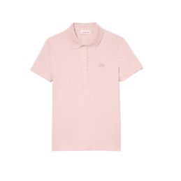 achat Polo LACOSTE femme SLIM FIT rose face