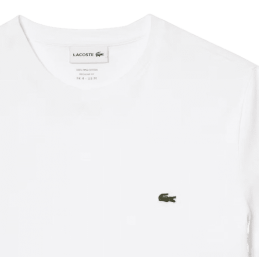 achat T-shirt LACOSTE homme CORE ESSENTIALS blanc logo