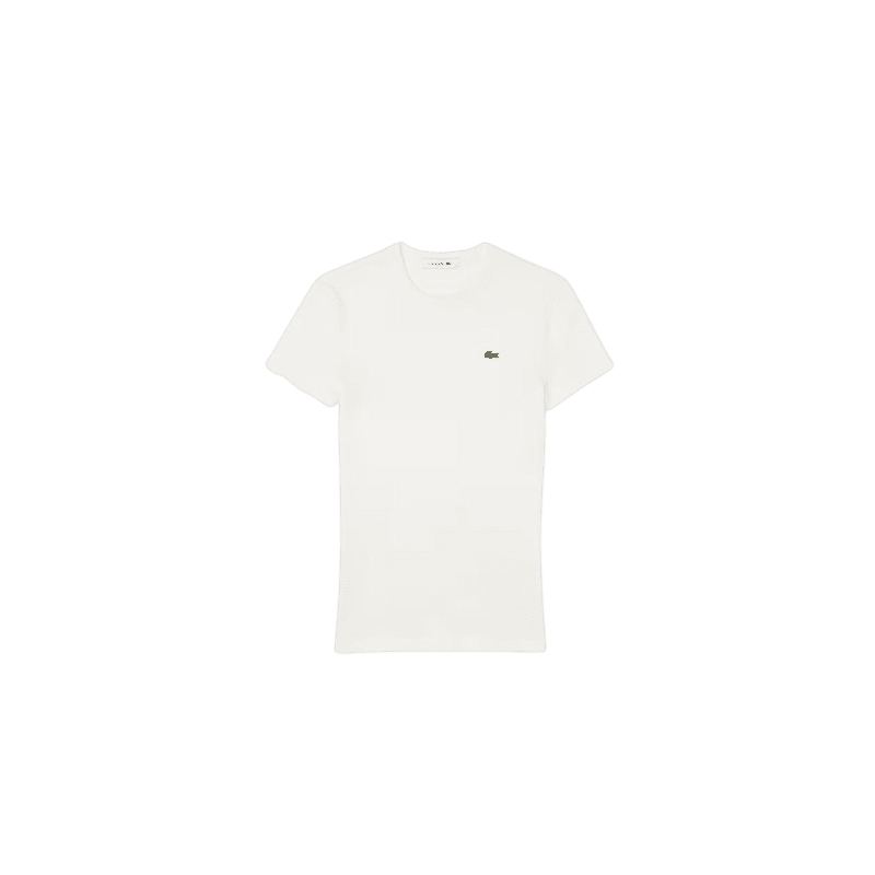 achat T-shirt LACOSTE femme CORE ESSENTIALS blanc face