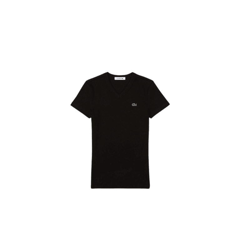 achat T-shirt LACOSTE femme CORE ESSENTIALS noir face