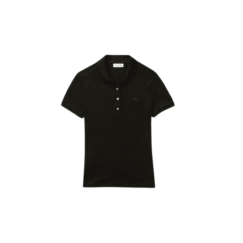 achat Polo LACOSTE femme SLIM FIT noir face