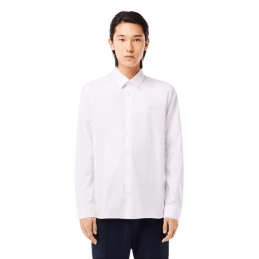 achat Chemise LACOSTE homme SLIM FIT blanc porté