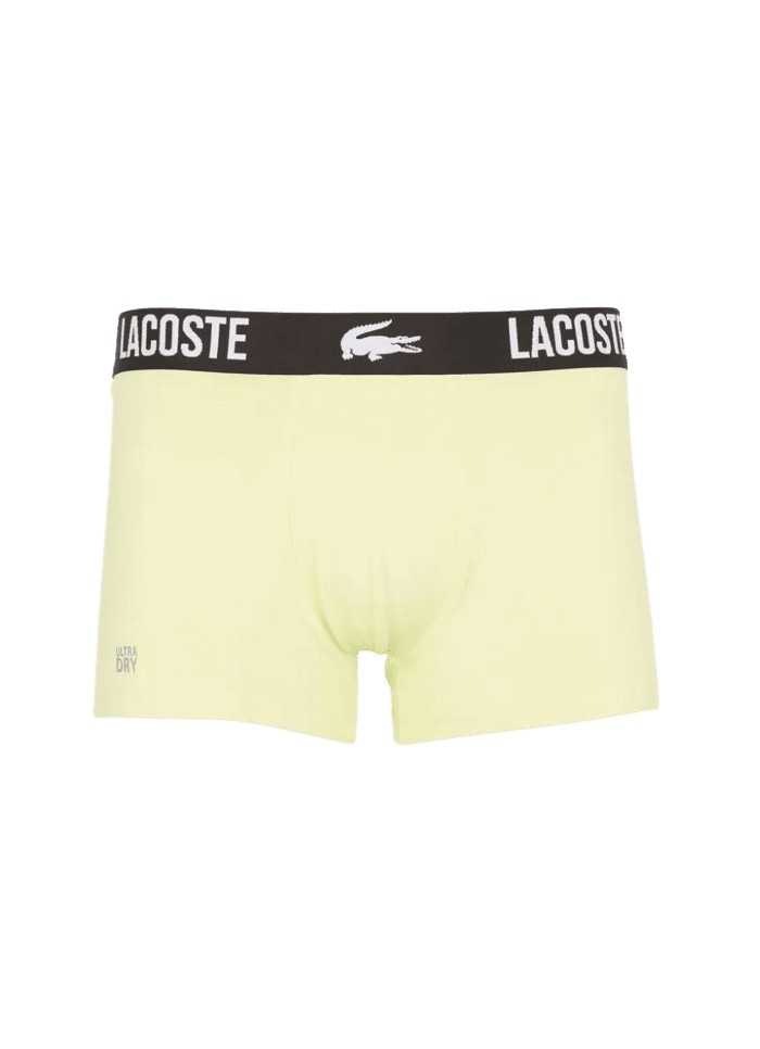 achat Lot de 3 boxers LACOSTE COURT CORE PERFORMANCE tricolore jaune