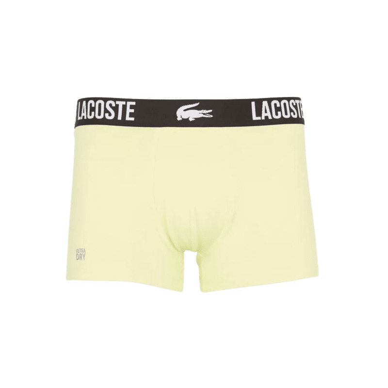 achat Lot de 3 boxers LACOSTE COURT CORE PERFORMANCE tricolore jaune