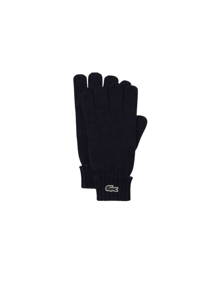 achat Gants LACOSTE unisexe bleu face