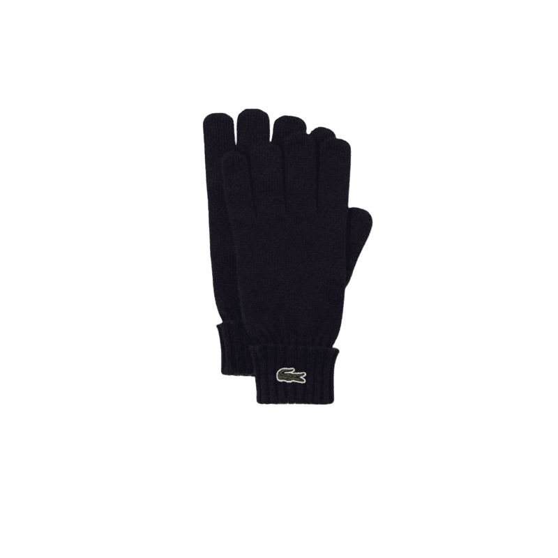 achat Gants LACOSTE unisexe bleu face