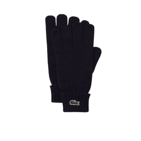 achat Gants LACOSTE unisexe bleu face