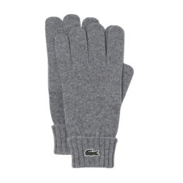 achat Gants LACOSTE unisexe gris face