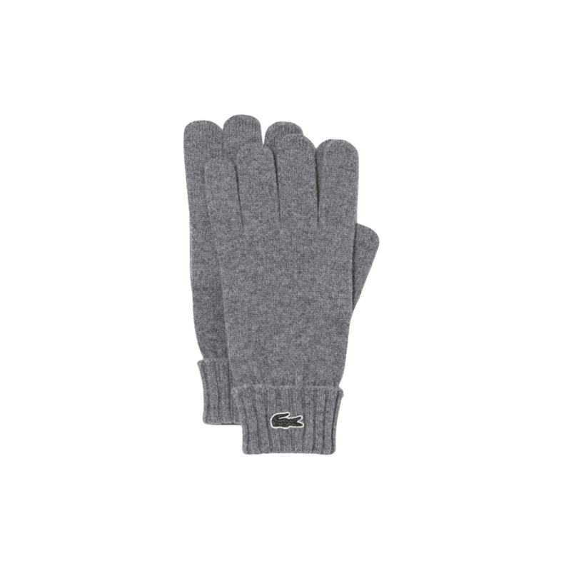 achat Gants LACOSTE unisexe gris face