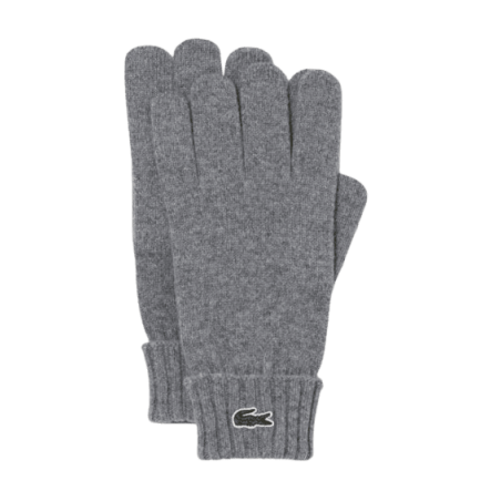 achat Gants LACOSTE unisexe gris face