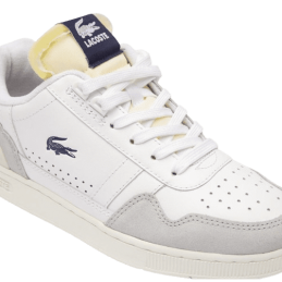 achat Sneakers LACOSTE femme T-CLIP blanc détail