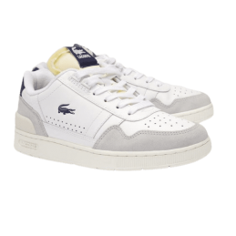 achat Sneakers LACOSTE femme T-CLIP blanc face