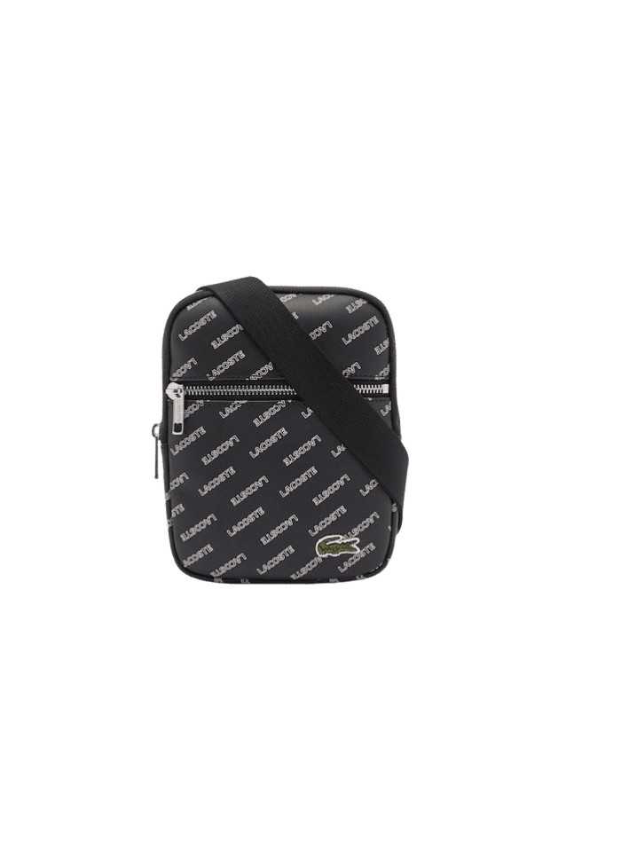 achat Sacoche LACOSTE homme IMPRIMÉ SIGLÉ noir face