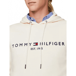 achat Sweatshirt à capuche Tommy Hilfiger Homme LOGO Beige détails