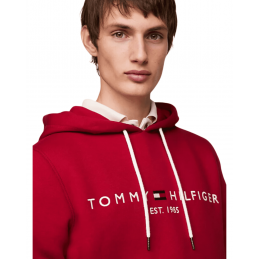achat Sweatshirt à capuche Tommy Hilfiger Homme LOGO Bordeaux détails