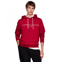 achat Sweatshirt à capuche Tommy Hilfiger Homme LOGO Bordeaux porté