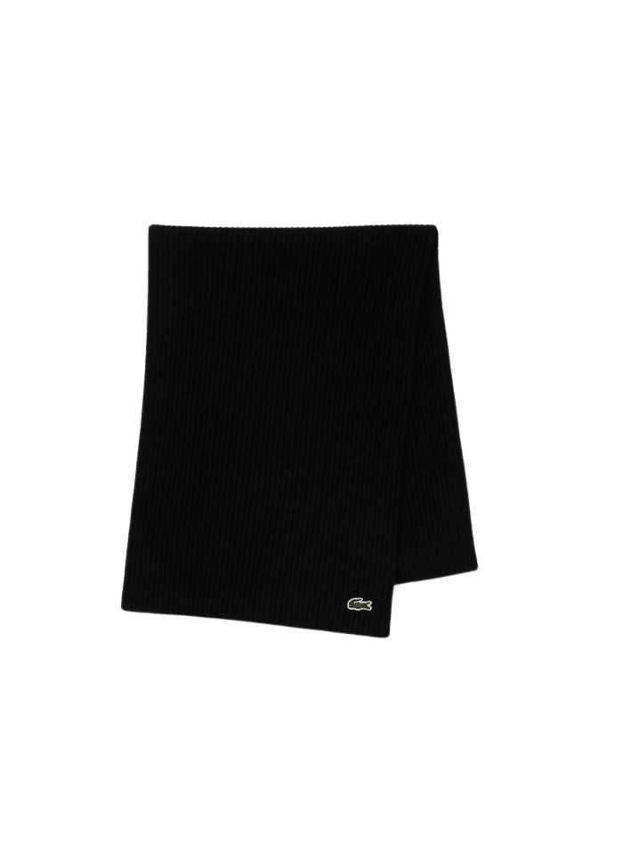 achat Echarpe LACOSTE unisexe COTELEE noir face