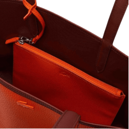 achat Sac LACOSTE femme CABAS ANNA rouge détail