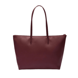 achat Sac LACOSTE femme ZIP TOTE BAG bordeau dos