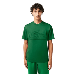 achat T-shirt LACOSTE homme RELAXED FIT vert porté