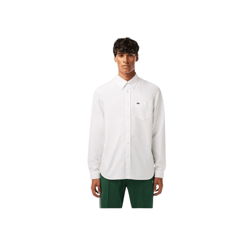 achat Chemise LACOSTE homme REGULAR FIT OXFORD blanc porté